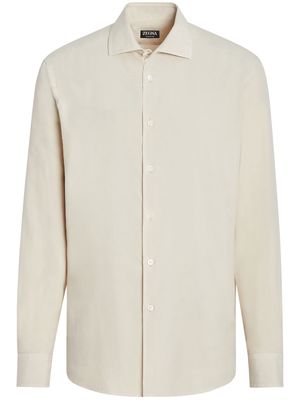 Zegna long-sleeve silk shirt - 007