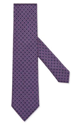 ZEGNA Macroarmature Silk Tie in Purple