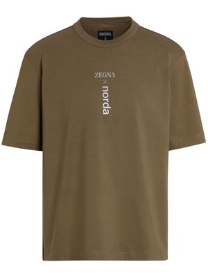 Zegna map-print cotton T-shirt - Green