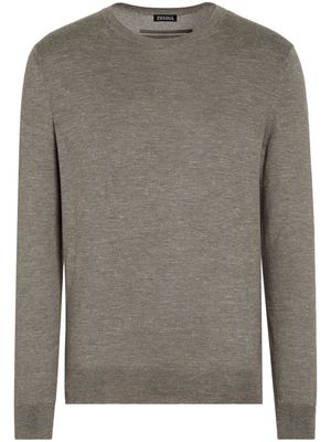 Zegna mélange-effect fine-knit jumper - Neutrals