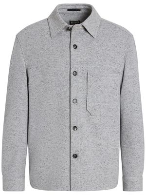 Zegna mélange-effect shirt jacket - Grey