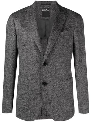 Zegna mélange wool-blend blazer - Grey