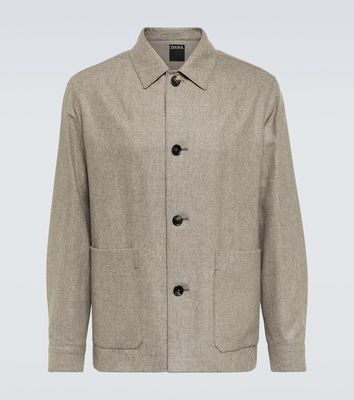 Zegna Mélange wool flannel jacket