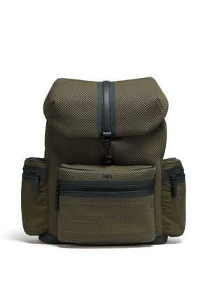 Zegna mesh-design multiple-pocket backpack - Green