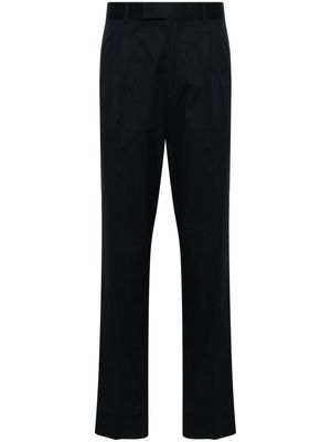 Zegna mid-rise pleated chino trousers - Blue