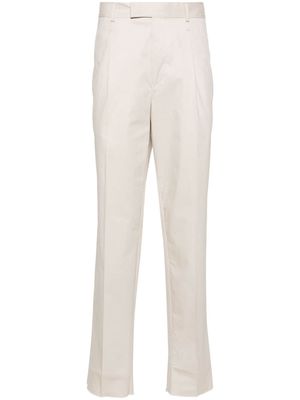 Zegna mid-rise pleated chino trousers - Neutrals