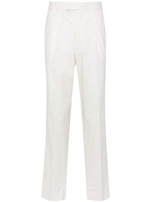 Zegna mid-rise poplin chino trousers - White