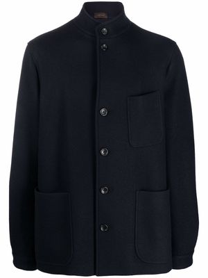 Zegna navy button-up jacket - Blue