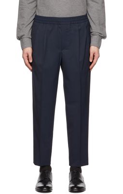 ZEGNA Navy Wool Trousers