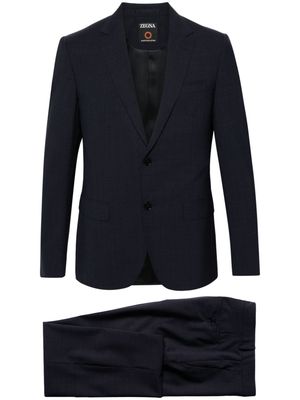 Zegna notched-lapels single-breasted suit - Blue
