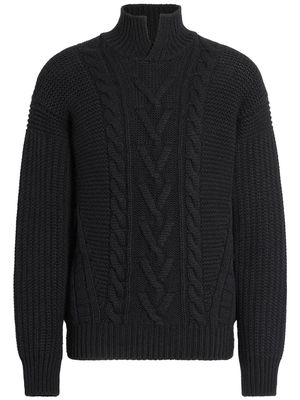 Zegna Oasi cable-knit cashmere jumper - Black