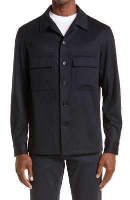 ZEGNA Oasi Cashmere Overshirt in Navy