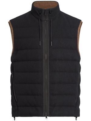 Zegna Oasi cashmere padded vest - Black