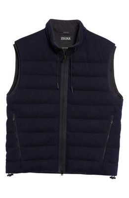 ZEGNA Oasi Elements Cashmere Down Vest in Navy