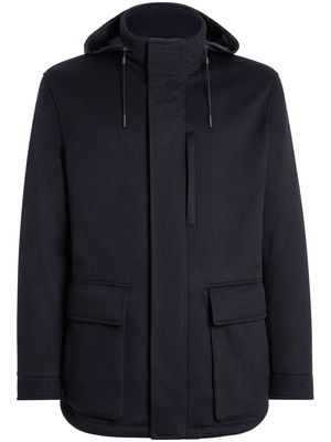 Zegna Oasi hooded cashmere coat - Blue