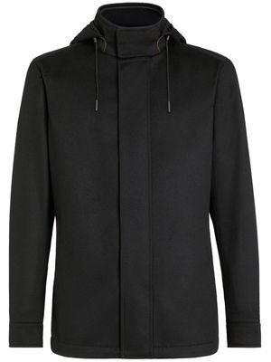 Zegna Oasi hooded cashmere jacket - Black