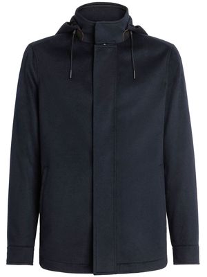 Zegna Oasi hooded cashmere jacket - Blue