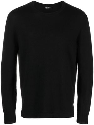 Zegna Oasi mélange-knit jumper - Black