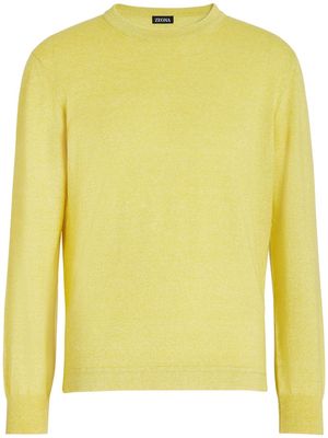 Zegna Oasi mélange-knit jumper - Yellow