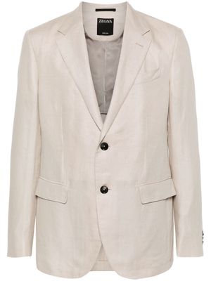 Zegna Oasi single-breasted blazer - Neutrals