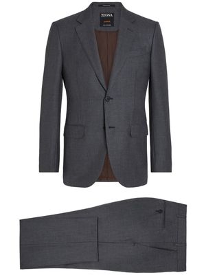 Zegna Oasi single-breasted cashmere suit - Grey