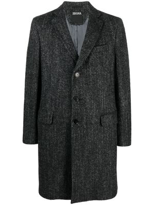 Zegna Oasi tailored single-breasted coat - Black