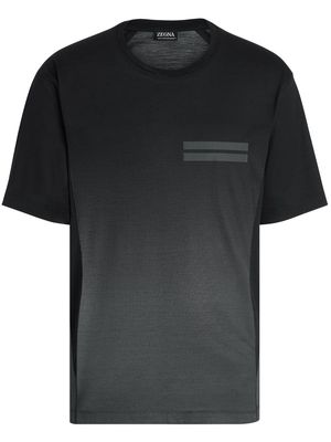 Zegna ombré-effect wool T-shirt - Black