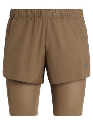 Zegna overlaid running shorts - Brown