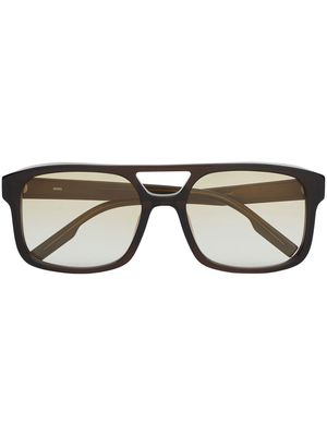 Zegna oversize-frame sunglasses - Brown