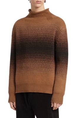 ZEGNA Oversize Wool Dégradé Sweater in Vicuna