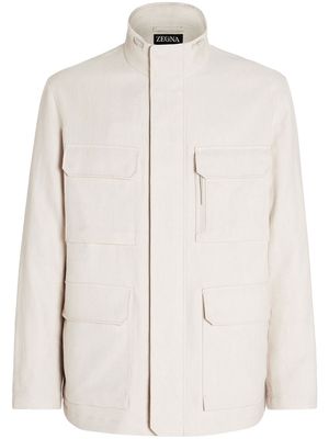 Zegna padded field jacket - White