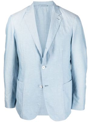 Zegna patch-pockets single-breasted blazer - Blue