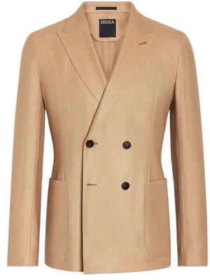 Zegna peak-lapels double-breasted blazer - Neutrals