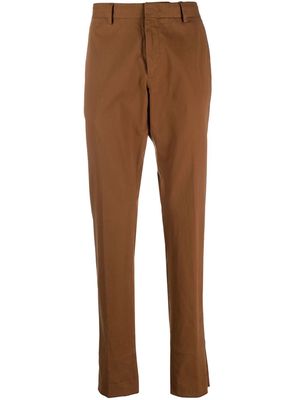 Zegna pleated cotton trousers - Brown