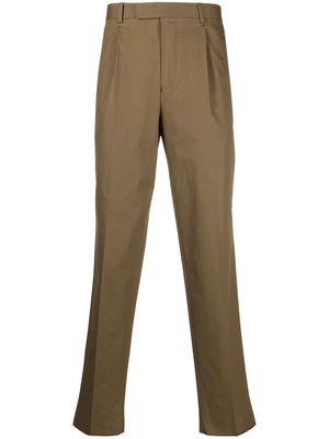 Zegna pleated loose fit trousers - Green