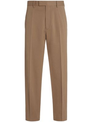 Zegna pleated tapered trousers - Brown