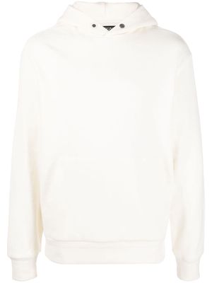 Zegna pouch-pocket cotton-cashmere hoodie - White