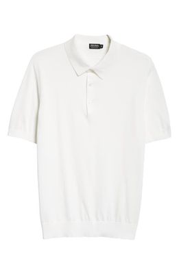 ZEGNA Premium Cotton Sweater Polo in White