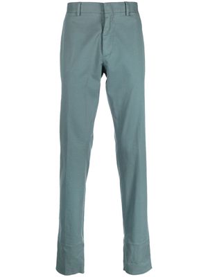 Zegna pressed-crease four-pocket chinos - Green