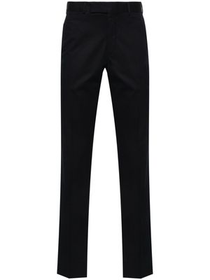 Zegna pressed-crease straight-leg trousers - Blue