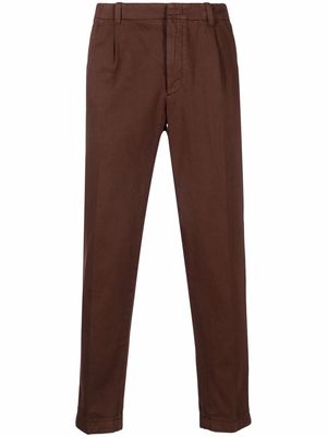Zegna pressed-crease tailored trousers - Brown