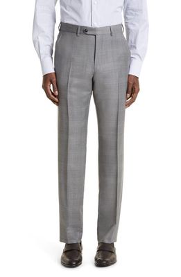 ZEGNA Prince of Wales Milano Trofeo™ Wool Suit in Grey