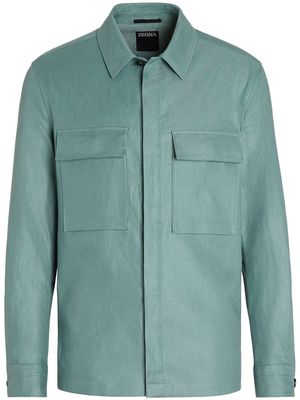 Zegna Pure Linen overshirt - Green