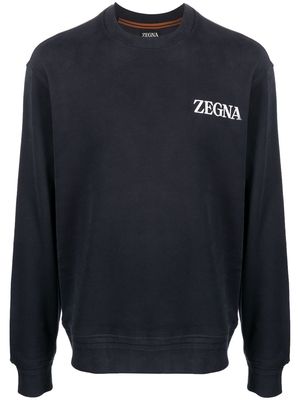 Zegna raised-logo crew-neck sweatshirt - B09