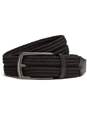 Zegna rayon-braided 30mm belt - Black