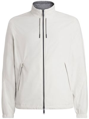 Zegna reversible zip-up sports jacket - White