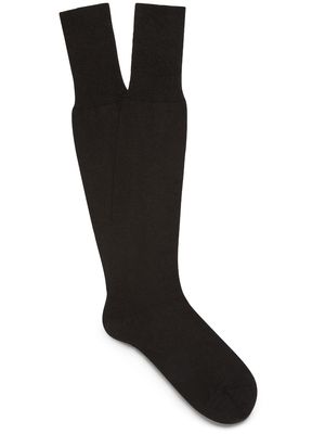 Zegna ribbed-hem mid-calf socks - 001