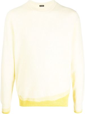 Zegna ribbed-knit crew neck sweatshirt - Yellow