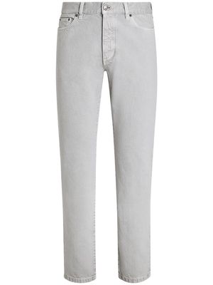Zegna Roccia marbled straight-leg jeans - Grey
