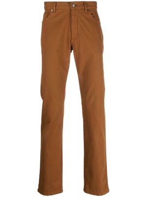 Zegna Roccia mid-rise straight-leg trousers - Brown